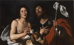Roman Soldier Gallery: Saints Roch and Sebastian. Creator: Strozzi, Bernardo (1581-1644)