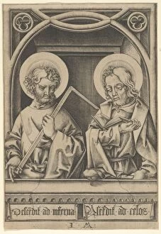 Saint Thomas Collection: Saints Thomas and James the Lesser, from The Apostles, .n.d. Creator: Israhel van Meckenem