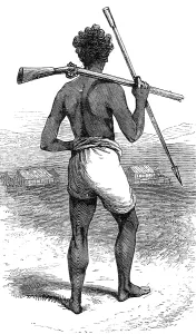 Malagasy Prints: Sakalave policeman, Madagascar, 1881. Creator: Unknown