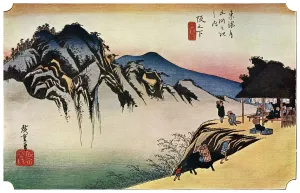 Edward F Prints: Sakanoshita: The Throwing-Away-the-Brush Peak, 1830s (1925)
