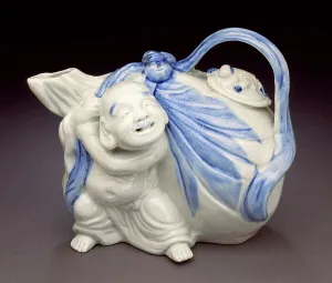 Furnishings Prints: Sake Vessel in the Form of Hotei with His Bag, 19th century. Creator: Unknown