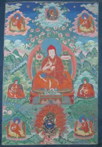 Distemper Prints: Sakya Pandita, 18th century. Creator: Unknown