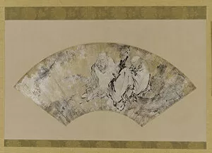 Ink And Gold On Paper Collection: Sakyamuni, Confucius and Lao-tzu under a pine, Muromachi period, 1392-1568. Creator: Unknown