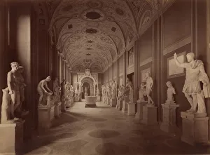 Sculptures Prints: Sala delle Statue, 1850s-60s. Creator: James Anderson