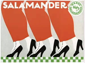 Stylish Prints: Salamander Shoes, 1912. Artist: Deutsch (Dryden), Ernst (1883-1938)