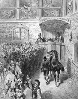Sale Prints: A Sale at Tattersall s, 1872. Creator: Gustave Doré