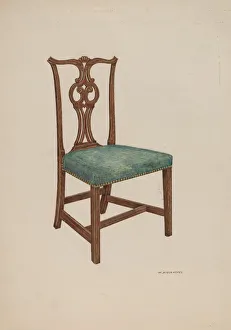 William Kieckhofel Prints: Salem Chair, c. 1937. Creator: William Kieckhofel