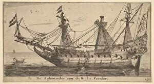 Rigging Collection: De Salemander een Oostindis Vaerder, mid-17th century. Creator: Reinier Zeeman