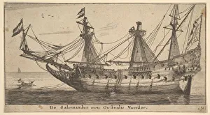 Nooms Prints: De Salemander een Oostindis Vaerder, mid-17th century. Creator: Reinier Zeeman