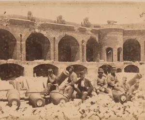 Battle Of Fort Sumter Collection: Salient with North-west Casemates, Fort Sumter, April 1861. Creator: J. M. Osborn
