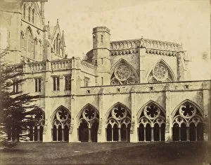 Cloister Gallery: Salisbury Cathedral, 1850s. Creator: Unknown
