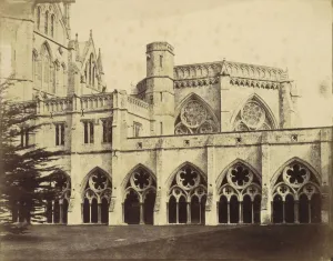 Cloister Gallery: Salisbury Cathedral, 1850s. Creator: Unknown