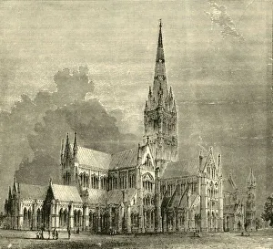 Salisbury Cathedral, 1890. Creator: Unknown