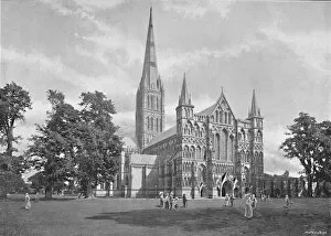 Gw Wilson And Company Gallery: Salisbury Cathedral: West Front, c1896. Artist: GW Wilson and Company