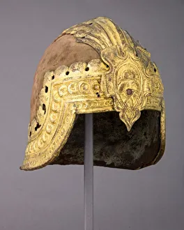 Sallet Prints: Sallet alla Veneziana, Italian, ca. 1470; gilt mounts, probably added early 16th century