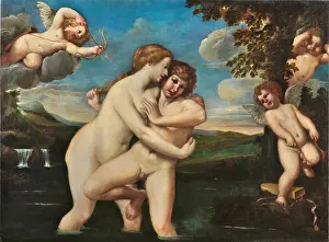 Nymph Prints: Salmacis and Hermaphroditus. Creator: Albani, Francesco (1578-1660)