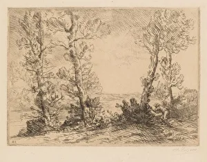 Alphonse Legros French Prints: The Salmon Fisherman (Le Pecheur du Saumon), c. 1880. Creator: Alphonse Legros (French