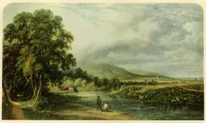 John F Prints: Salmon Fishing, 1844, (1946). Creator: John F Tennant