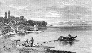 River Tay Prints: Salmon-fishing on the River Tay: going out, 1862. Creator: Unknown