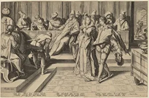 Salome Dancing Before Herod, c. 1592. Creator: Jan Saenredam