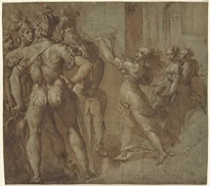 Decapitate Prints: Salome with the Head of St. John the Baptist, c. 1580. Creator: Unknown
