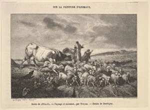 Charles François Gallery: Salon de 1850-51; Paysage et Animaux, par Troyon, 1850-51