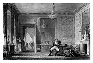 Political Event Prints: The Salon of Abdication, Fontainebleau, 1875. Artist: JB Allen