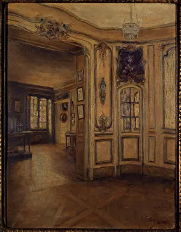 Canvasmaterial Prints: A salon of the Carnavalet museum, 1920. Creator: Berthe Barbe Cain