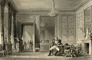 Thomas Allom Gallery: The Salon d abdication, Fontainbleau, c1840. Creator: JB Allen