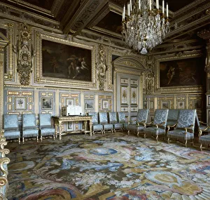 Seine Et Marne Collection: Salon of Louis XIII in Fontainebleau, 17th century