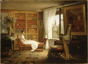 Chaise Longue Prints: Salon of Madame Recamier at the Abbaye-aux-Bois, 1826