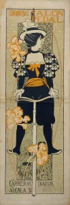 Cycles Prints: Salon Pedal (Advertising Poster), 1897. Artist: Riquer Inglada, Alejandro de (1856-1920)