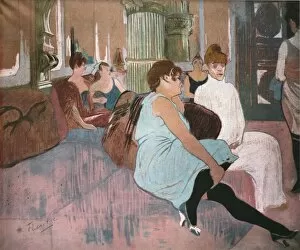 Demi Monde Gallery: In the Salon at the Rue des Moulins, 1894, (1952). Creator: Henri de Toulouse-Lautrec