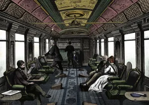 Express Train Prints: Saloon car on the Orient Express, c1895