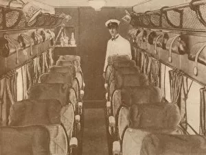 Air Travel Gallery: The Saloon of a London-Paris Aeroplane, 1927