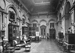 Bedford Lemere Co Prints: The saloon, Montagu House, 1908. Artist: Bedford Lemere and Company