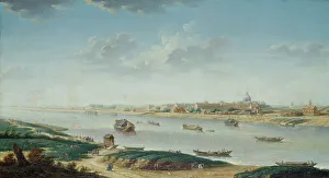 Raguenet Nicolas Prints: Salpetriere, view from La Rapee, c1752. Creator: Nicolas Raguenet