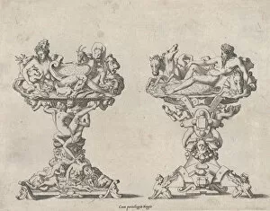Neptune Gallery: Two Salt Cellars, 16th-17th century. Creator: Rene Boyvin