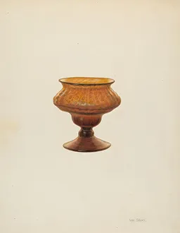 Silvay Van Prints: Salt Cup, c. 1940. Creator: Van Silvay