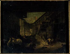 Pack Horse Prints: Salt depot, rue Saint-Germain-l'Auxerrois (?), c1777. Creator: Pierre-Antoine Demachy