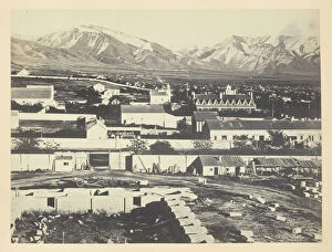 1870 Collection: Salt Lake City, Camp Douglas and Wasatch Mountains in the Background, 1868 / 69
