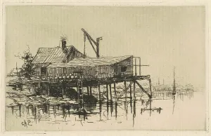 Platt Charles A Prints: Salt Shanties, 1880. Creator: Charles A Platt