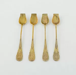 Biennais Martin Guillaume Gallery: Salt Spoons (2), Rome, c. 1820. Creators: Martin-Guillaume Biennais, Pietro Paola Spagna