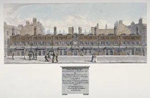 Robert Blemmell Prints: The Salters Almshouses in Monkwell Street, City of London, 1818