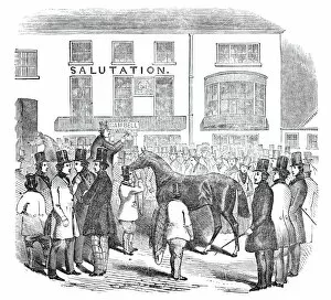Auctioning Gallery: The Salutation, Doncaster, 1844. Creator: Unknown