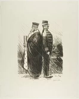 Ermine Collection: Salute them!, January 1899. Creator: Theophile Alexandre Steinlen