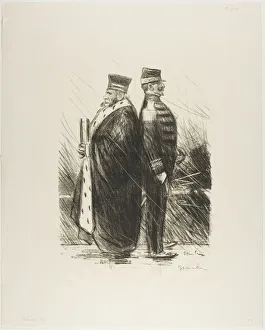 Back To Back Prints: Salute them!, January 1899. Creator: Theophile Alexandre Steinlen