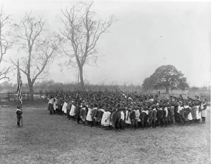 Saluting the flag at the Whittier Primary School, 1899 or 1900. Creator: Frances Benjamin Johnston