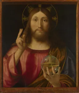 Saviour Of The World Gallery: Salvator Mundi, 1519. Artist: Previtali, Andrea (ca 1480-1528)