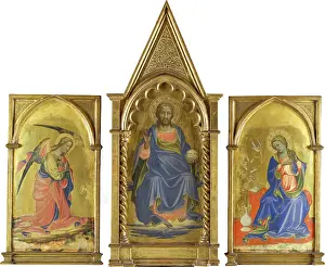 Annunciation Prints: Salvator Mundi, The Angel of the Annunciation and the Virgin Annunciate